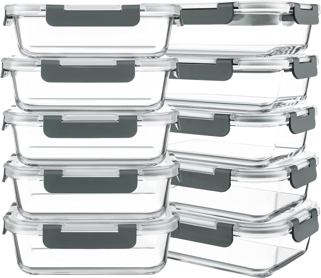 Stackable Glass Meal Prep Containers - Summer Meal Prep Blog Livable Solutions
