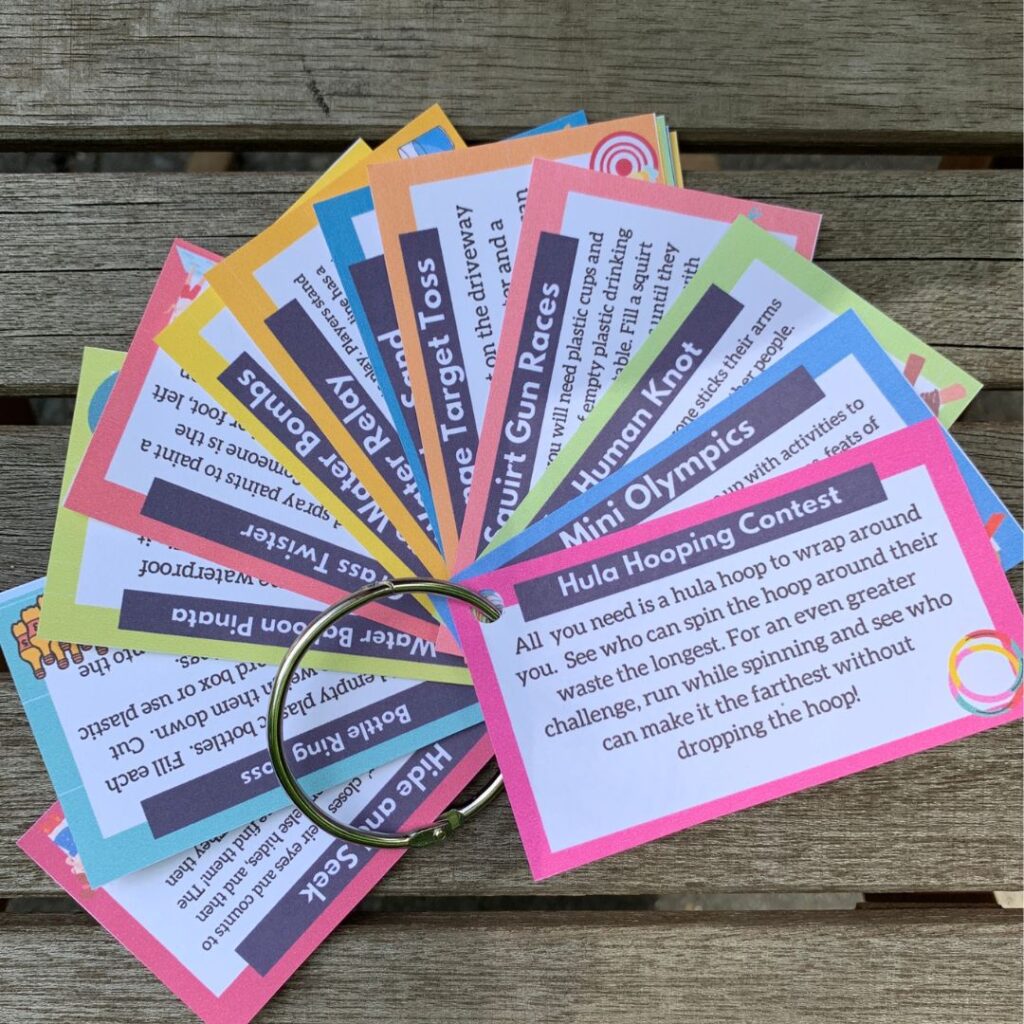 Game Ring Printable from the Summer Activity Pack and Life's Lists